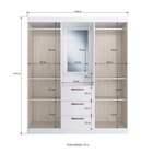 Guarda-roupa Solteiro 4 Portas 3 Gavetas Barcelona Branco