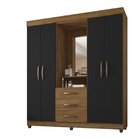 Guarda-roupa Solteiro 4 Portas 3 Gavetas Capela Móveis Leão F