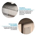 Guarda Roupa Solteiro 4 Portas 3 Gavetas Capelinha Com Espelh