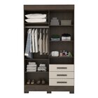 Guarda Roupa Solteiro 4 Portas 3 Gavetas Capelinha Com Espelh