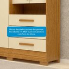 Guarda-roupa Solteiro 4 Portas 3 Gavetas Capelinha Com Espelh