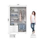 Guarda-roupa Solteiro 4 Portas 3 Gavetas Com Espelho Caju Bra