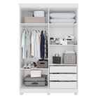 Guarda-roupa Solteiro 4 Portas 3 Gavetas Com Espelho Com Pés