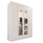 Guarda-roupa Solteiro 4 Portas 3 Gavetas Com Espelho Roma Esp