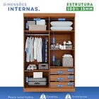 Guarda-roupa Solteiro 4 Portas 3 Gavetas Com Espelho Roma Esp