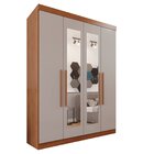Guarda-roupa Solteiro 4 Portas 3 Gavetas Com Espelho Roma Esp