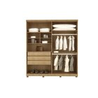 Guarda Roupa Solteiro 4 Portas 3 Gavetas Com Pés Amsterdã Imb