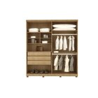 Guarda Roupa Solteiro 4 Portas 3 Gavetas Com Pés Amsterdã Imb