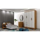 Guarda Roupa Solteiro 4 Portas 3 Gavetas Dakar Novo Horizonte