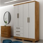 Guarda Roupa Solteiro 4 Portas 3 Gavetas Dakar Novo Horizonte