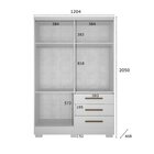 Guarda Roupa Solteiro 4 Portas 3 Gavetas Dakar Novo Horizonte