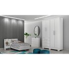 Guarda Roupa Solteiro 4 Portas 3 Gavetas Dakar Novo Horizonte