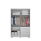 Guarda Roupa Solteiro 4 Portas 3 Gavetas Dakar Novo Horizonte