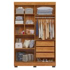 Guarda Roupa Solteiro 4 Portas 3 Gavetas Flórida 100% Mdf Ama