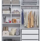 Guarda Roupa Solteiro 4 Portas 3 Gavetas Flórida 100% Mdf Bra