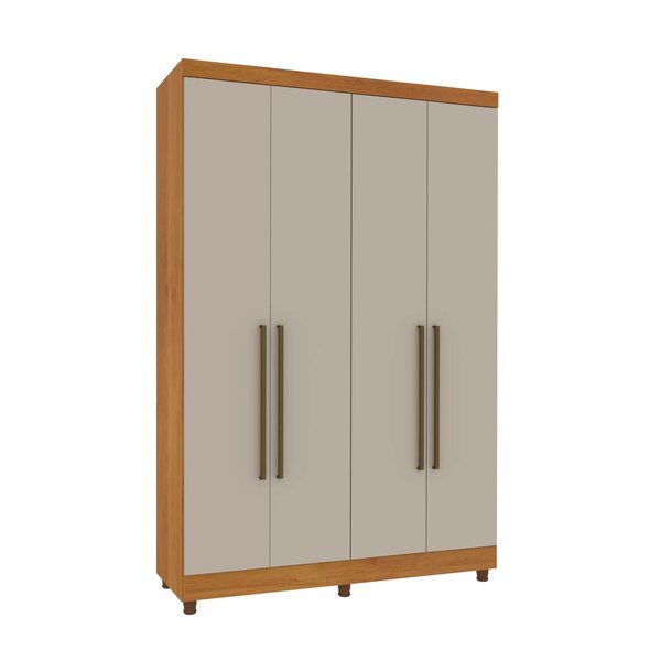 Guarda Roupa Solteiro 4 Portas 3 Gavetas Lisboa Tcil Móveis C