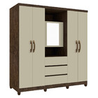 Guarda Roupa Solteiro 4 Portas 3 Gavetas Master Top Imop Móve