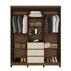 Guarda Roupa Solteiro 4 Portas 3 Gavetas Master Top Imop Móve