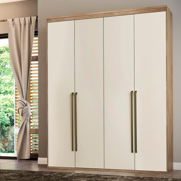 Guarda Roupa Solteiro 4 Portas 3 Gavetas Mdf Originale Belmax