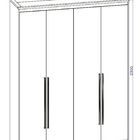 Guarda Roupa Solteiro 4 Portas 3 Gavetas Mdf Originale Belmax