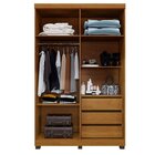 Guarda Roupa Solteiro 4 Portas 3 Gavetas Milão  Cinamomo