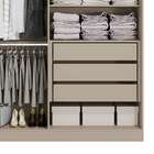 Guarda-roupa Solteiro 4 Portas 3 Gavetas Modulado Conect L564