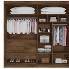 Guarda Roupa Solteiro 4 Portas 3 Gavetas - Nantes-braúna - Mó