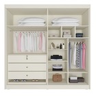 Guarda Roupa Solteiro 4 Portas 3 Gavetas - Nantes-off White/p