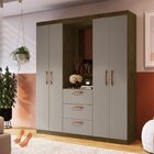 Guarda Roupa Solteiro 4 Portas 3 Gavetas Panamá Móveis Doripe