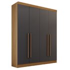 Guarda Roupa Solteiro 4 Portas 3 Gavetas Paris Plus Cinamomo/