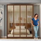 Guarda Roupa Solteiro 4 Portas 3 Gavetas Reflecta Suburban  E