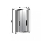 Guarda Roupa Solteiro 4 Portas 3 Gavetas Ripado California Mo