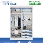 Guarda-roupa Solteiro 4 Portas 3 Gavetas Roma Espresso Móveis