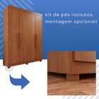 Guarda-roupa Solteiro 4 Portas 3 Gavetas Roma Espresso Móveis