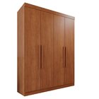 Guarda-roupa Solteiro 4 Portas 3 Gavetas Roma Espresso Móveis