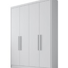 Guarda Roupa Solteiro 4 Portas 3 Gavetas - Sevilha-branco - M