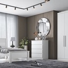 Guarda Roupa Solteiro 4 Portas 3 Gavetas - Sevilha-branco - M