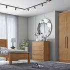 Guarda Roupa Solteiro 4 Portas 3 Gavetas - Sevilha-cumaru - M