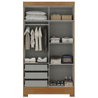 Guarda-roupa Solteiro 4 Portas 3 Gavetas Viena Cinamomo/off W