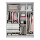 Guarda Roupa Solteiro 4 Portas 3 Gavetas Vigo Novo Horizonte