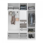 Guarda-roupa Solteiro 4 Portas 4 Gavetas Branco Tx - Móveis B