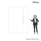 Guarda Roupa Solteiro 4 Portas 4 Gavetas Doble Branco