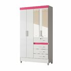 Guarda-roupa Solteiro 4 Portas 4 Gavetas E 1 Com Chave 2 Espe