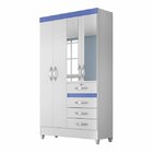 Guarda-roupa Solteiro 4 Portas 4 Gavetas E 1 Com Chave 2 Espe