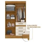 Guarda Roupa Solteiro 4 Portas 4 Gavetas Freijó Off White Sob