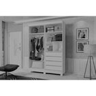 Guarda Roupa Solteiro 4 Portas 4 Gavetas Malibu New  Jequitibá