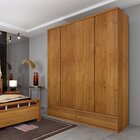 Guarda Roupa Solteiro 4 Portas 5 Gavetas Stillus  Cinamomo