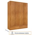 Guarda Roupa Solteiro 4 Portas 5 Gavetas Stillus  Cinamomo