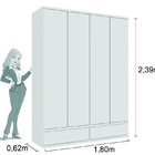 Guarda Roupa Solteiro 4 Portas 5 Gavetas - Stillus-neve - Tci