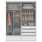 Guarda Roupa Solteiro 4 Portas 5 Gavetas - Stillus-neve - Tci